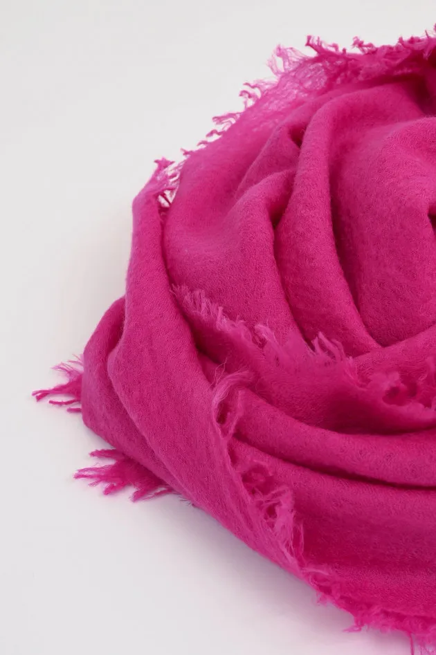 Cashmere-Schal in Fuchsia